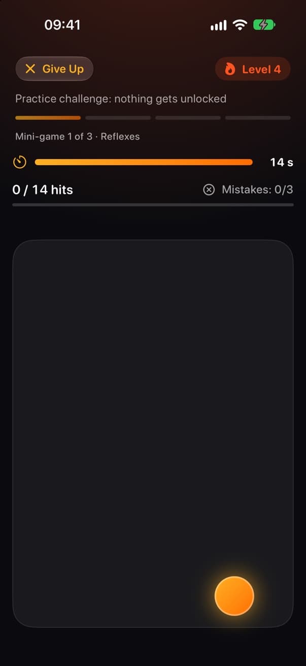 Playlock reflex challenge: tap the circles before they vanish