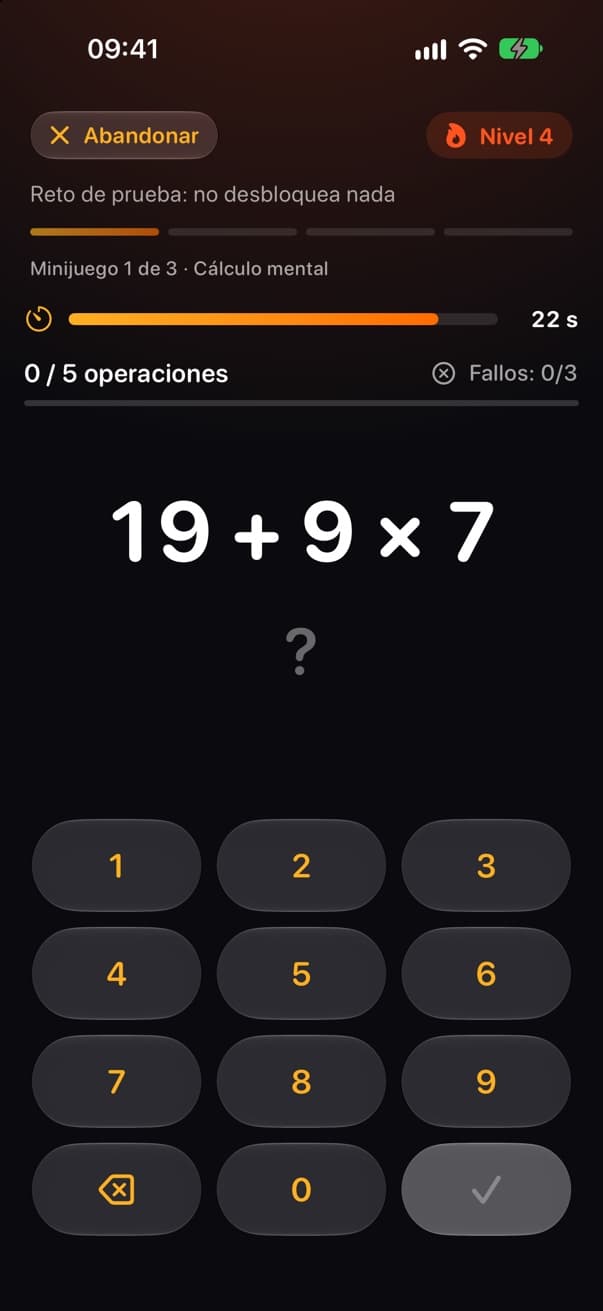 Reto de cálculo mental de Playlock: 21 + 3 × 9 contrarreloj