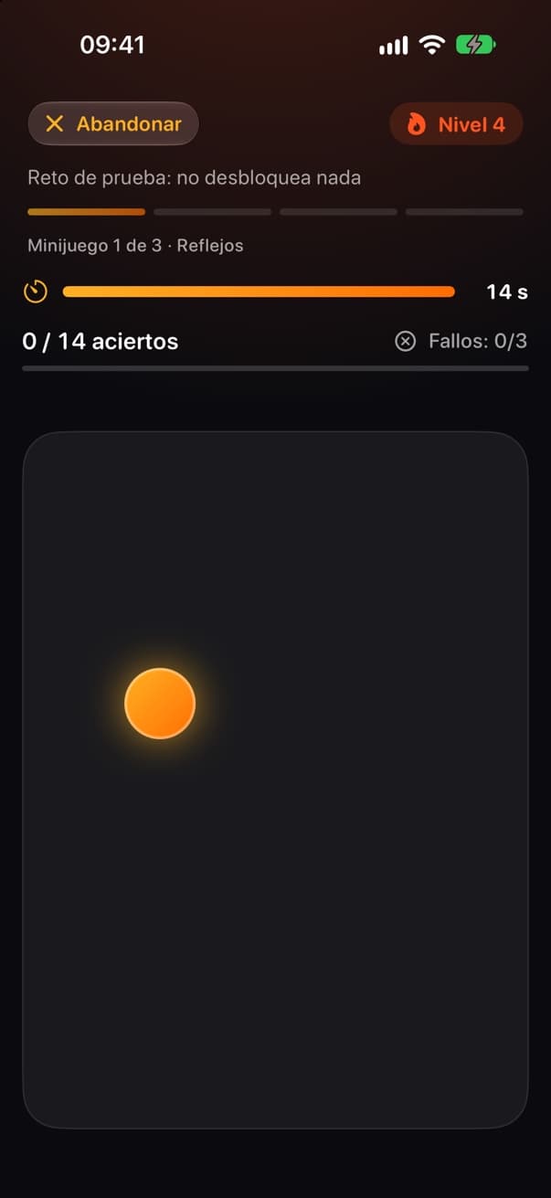 Reto de reflejos de Playlock: toca los círculos antes de que desaparezcan
